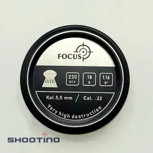 ساچمه سر تخت focus کالیبر 4.5 (جعبه فلزی)