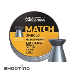 ساچمه سر تخت JSB کالیبر 4.5 (8.02 گرین) (JSB EXACT DIABOLO MIDLE WEIGHT)