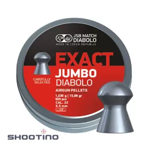 ساچمه سرگرد JSB کالیبر 5.5 (15.89 گرین) (JSB EXACT JUMBO DIABOLO﻿)