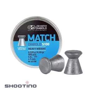 ساچمه سر تخت JSB کالیبر 4.5 (8.26 گرین) (JSB EXACT DIABOLO S100 HEAVY WEIGHT)